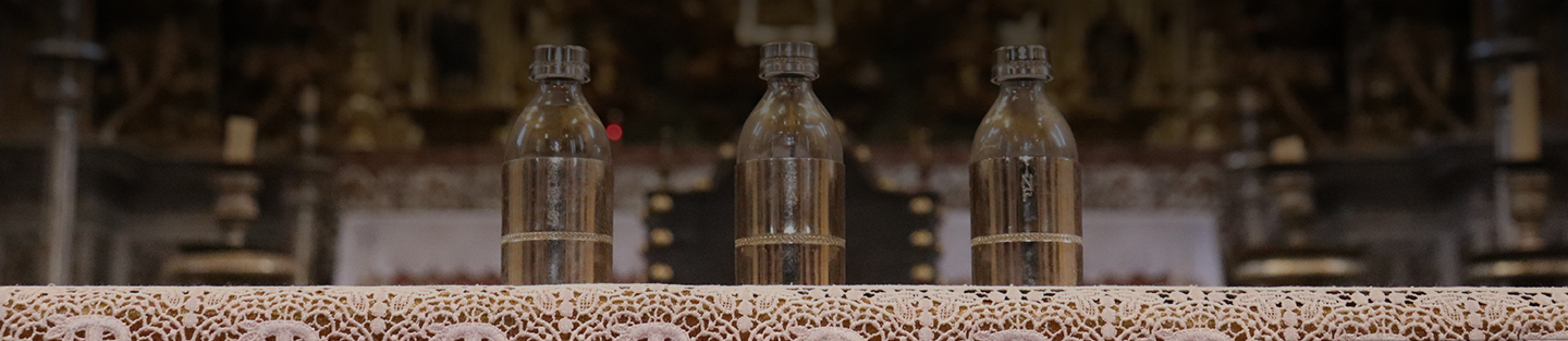 Óleos no altar